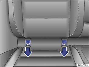 Volkswagen Golf Owners Manual - Securing seats using lower anchoring points (ISOFIX, LATCH) - Child seats (accessories)
